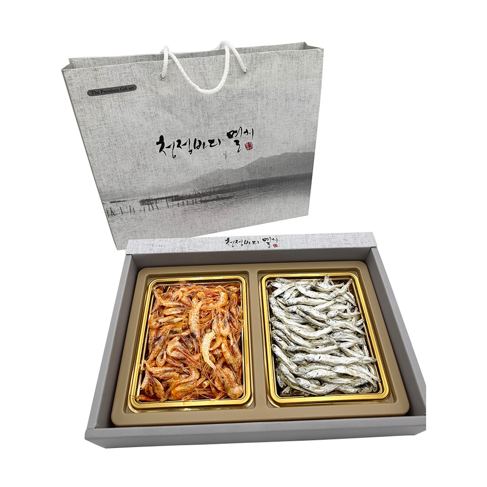 청정바다 저염멸치 꽃새우 2종 명절선물세트 - 상품 이미지