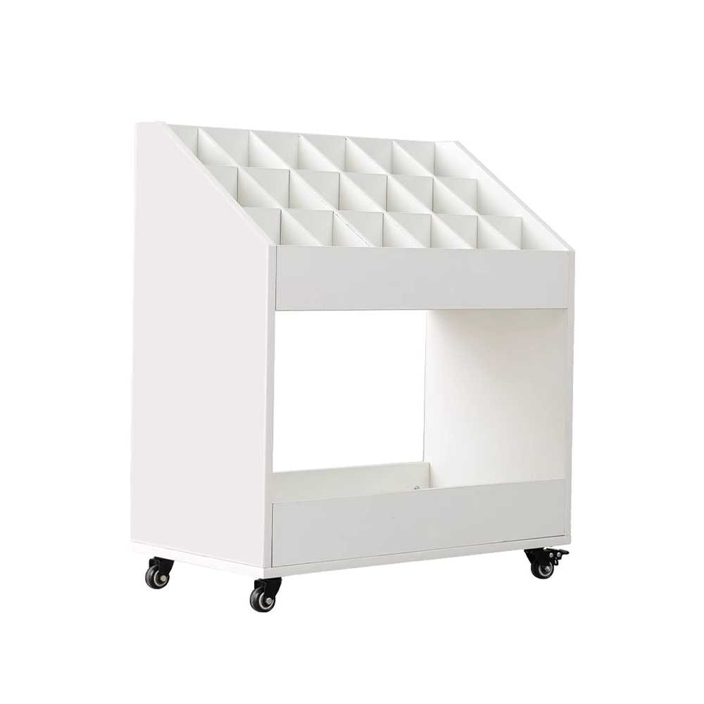 포토존 배경지 정리함 스튜디오 전용 보관 수납 박스 화이트 18칸(67.7x36.4x70cm) - 상세 이미지 4
