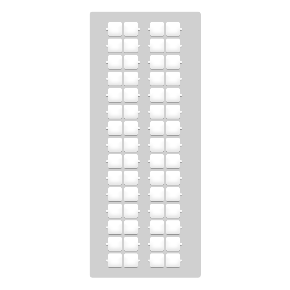 유즈베러띵 자국안남는 손잡이 양면 테이프 투명 사각 스퀘어 10mm X 60개 - 상품 이미지