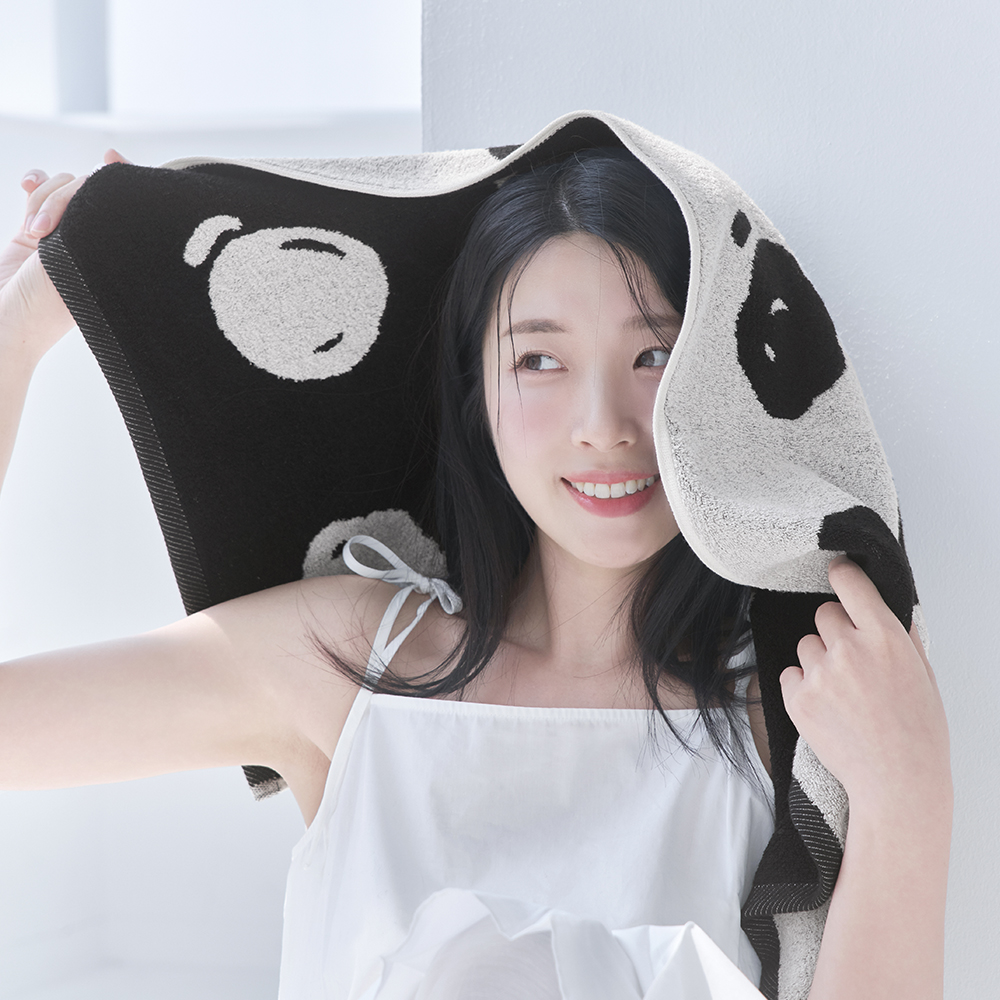 킨제네라 스노우베일 Playful 대나무 극세사 더블루프 호텔수건 180g 1장 40x80 결혼식 돌잔치 답례품 - 상세 이미지 5