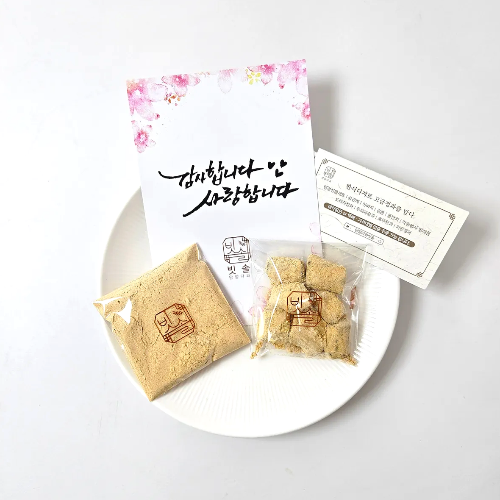 담양다과빗솔 도라지정과 500g 추석 설 명절 답례품 선물세트 고급 겹보자기 노리개 쇼핑백 - 상세 이미지 2
