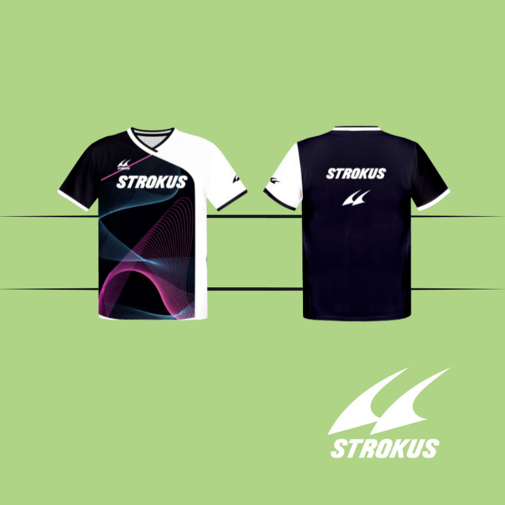 스트로커스 배드민턴의류 게임웨어 티셔츠 경기복 운동복 상의 STRT-2523 - 메인 이미지