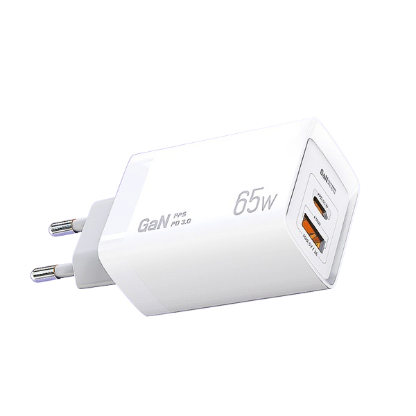 마이크로텍 PD USB 듀얼 65W PPS GaN 고속 충전기 2포트 어댑터 - 상품 이미지