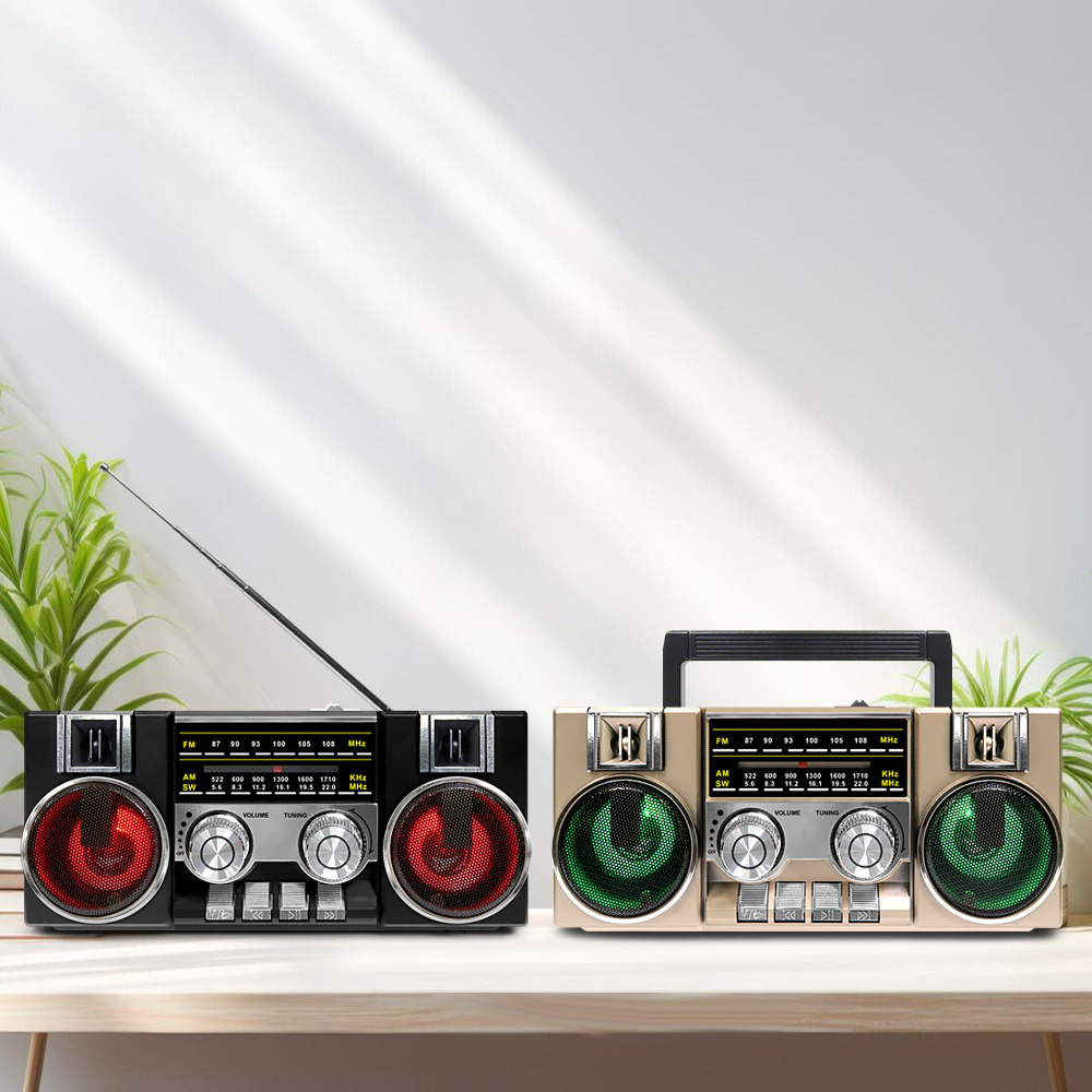 USB음원 SD TF카드 레트로 아날로그 블루투스 스피커 클래식 휴대용 탁상용 FM라디오