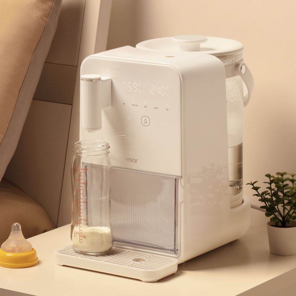 보아르 아가온 자동 출수형 분유포트 위생출수시스템 보온 내열유리 대용량 전기 커피 포트기