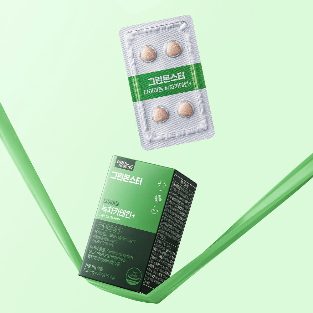 그린몬스터 다이어트 녹차카테킨+(녹차추출물 쾌변 체지방 감소 보조제) 28정, 4개 이미지 4