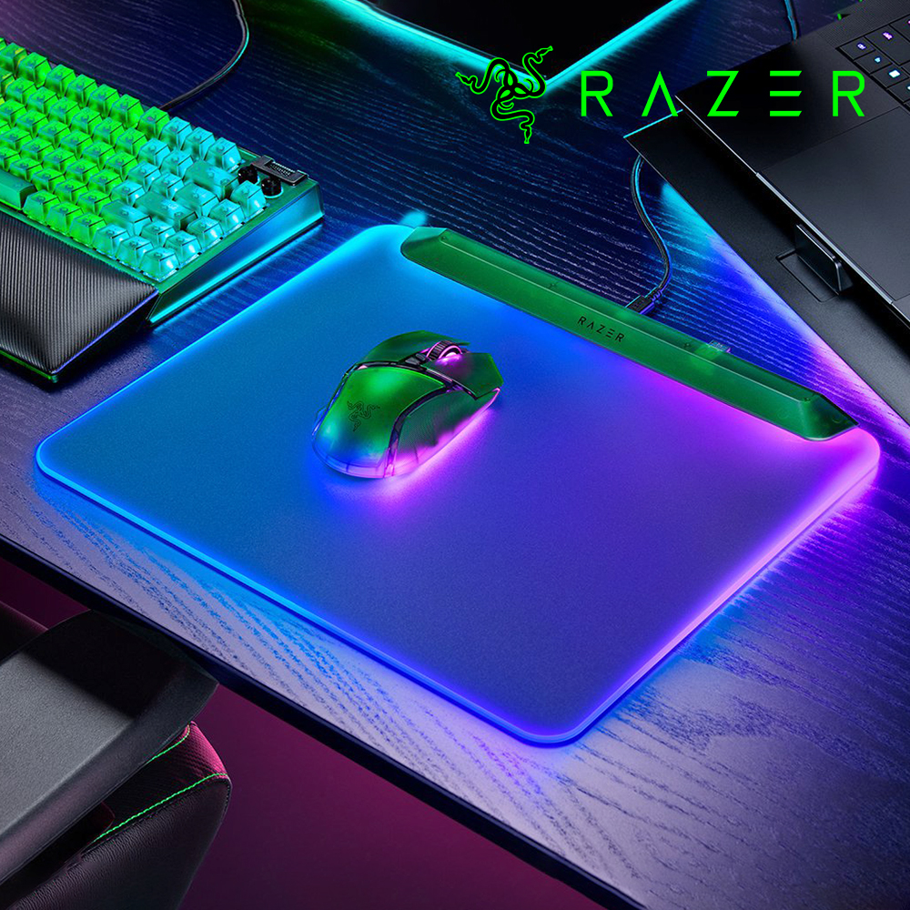 [국내정발] 레이저 파이어플라이 V2 PRO 팬텀그린 RGB 마우스패드