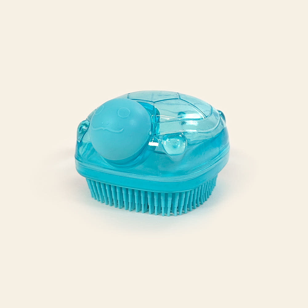 강아지 목욕브러쉬 샤워브러쉬 목욕빗 거북이모양 블루, FREE(One size)