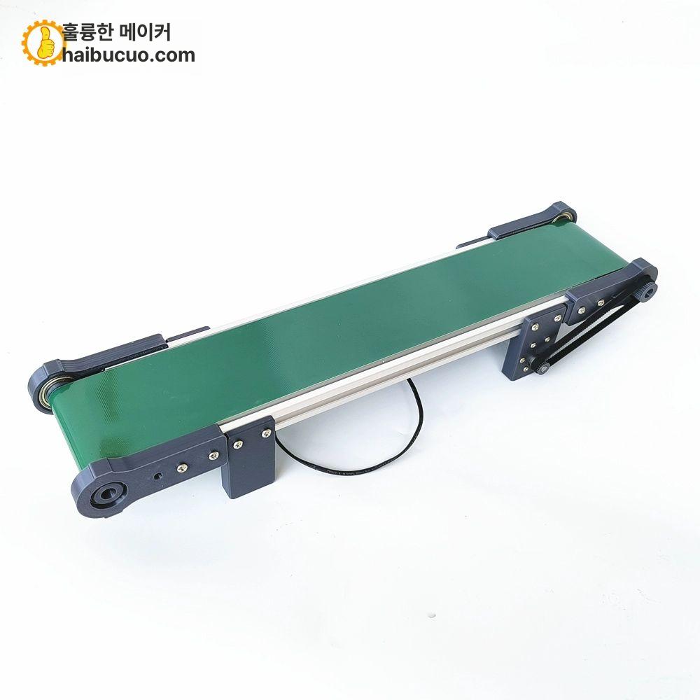 미니 컨베이어밸트 로라 이동 조립 컨베이어벨트 컨베이어 이동식 속도조절 일방향 밸트 탁상용 그레이 PVC 단방향 50x10cm - 상세 이미지 2