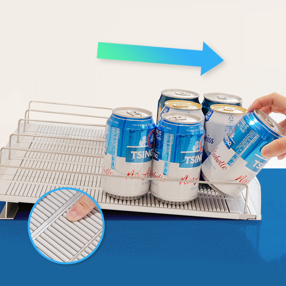자동 캔 음료수 디스펜서 오토 슬라이드 스르륵 선반 미니핏 키친핏 롤링 편의점 냉장고 트레이