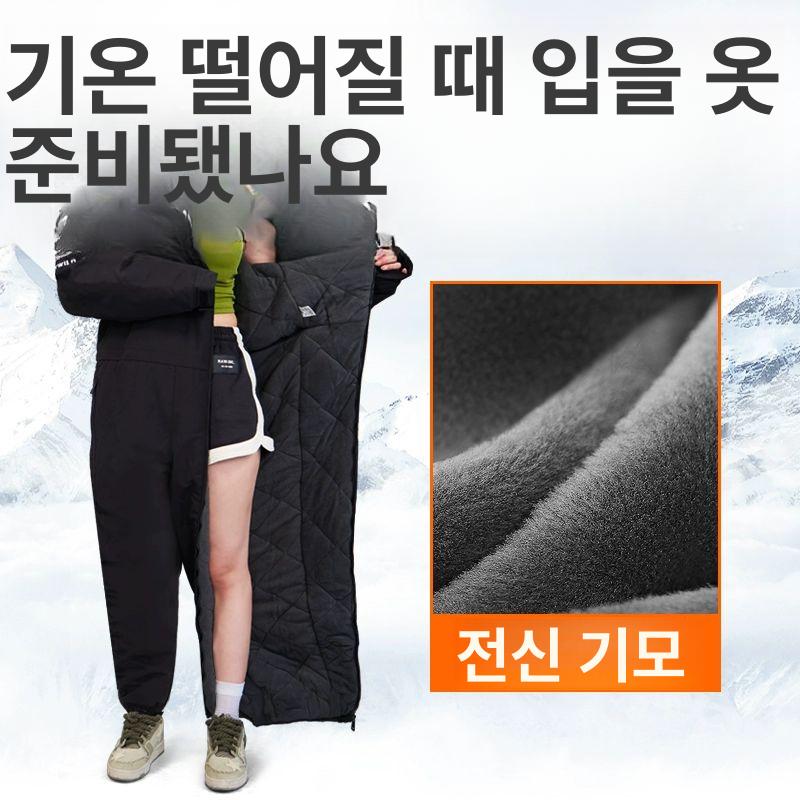 오토바이 배달 점프슈트 일체형 겨울 기모 방한 정비복 배달기사복 낚시 블랙 일반 두께 L - 상세 이미지 2
