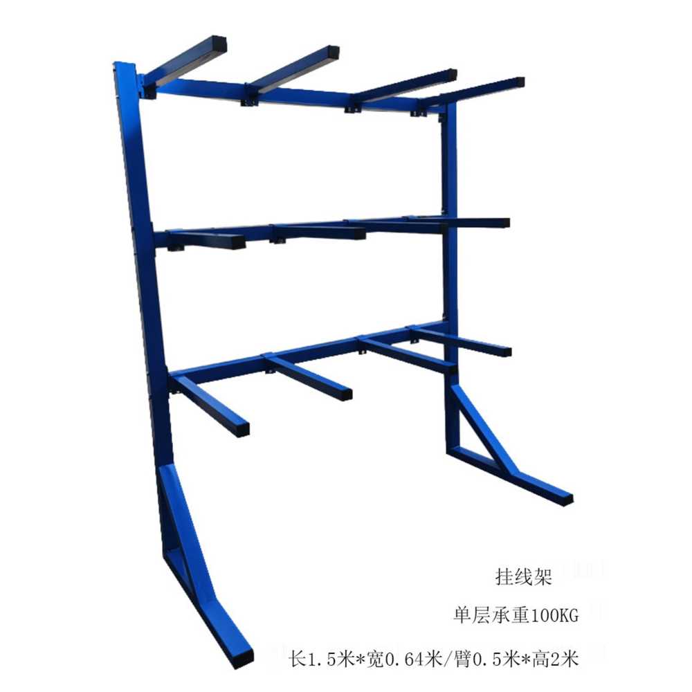 케이블 수납 랙 멀티 전선 정리대 케이블 거치대 파랑 1500x640/2000x3단/12암 - 상세 이미지 3