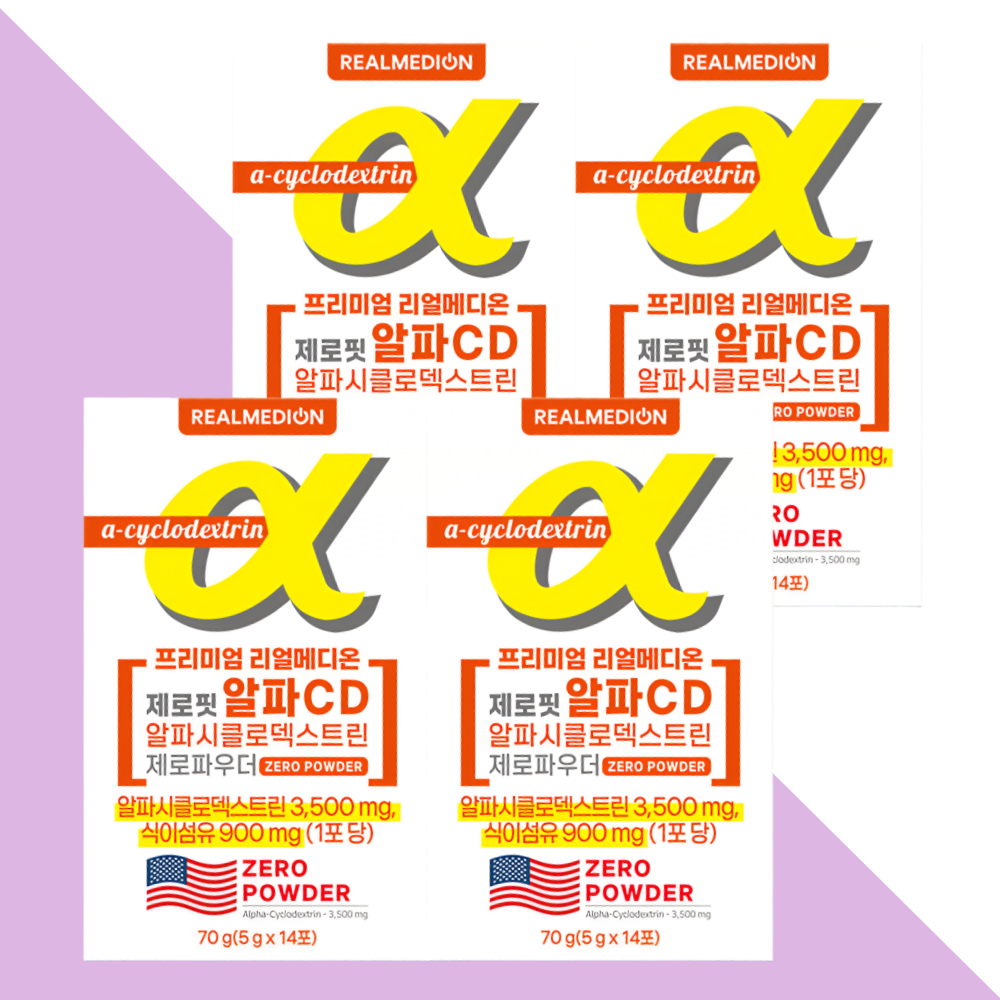 리얼메디온 제로핏 알파CD 알파시클로덱스트린 14포X4박스 - 상품 이미지
