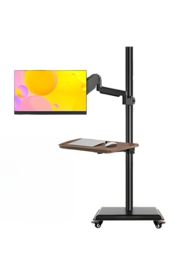 이동식 모니터 거치대 이동형 무빙 TV 호환 티비 스마트 스탠드 카트 강철프레임-간편리프팅 1개 - 상품 이미지