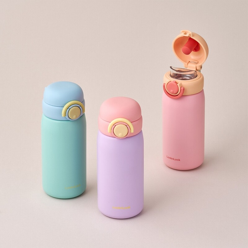락앤락 스쿨핏 원터치 스위치캡 텀블러 380ml 유치원 물병