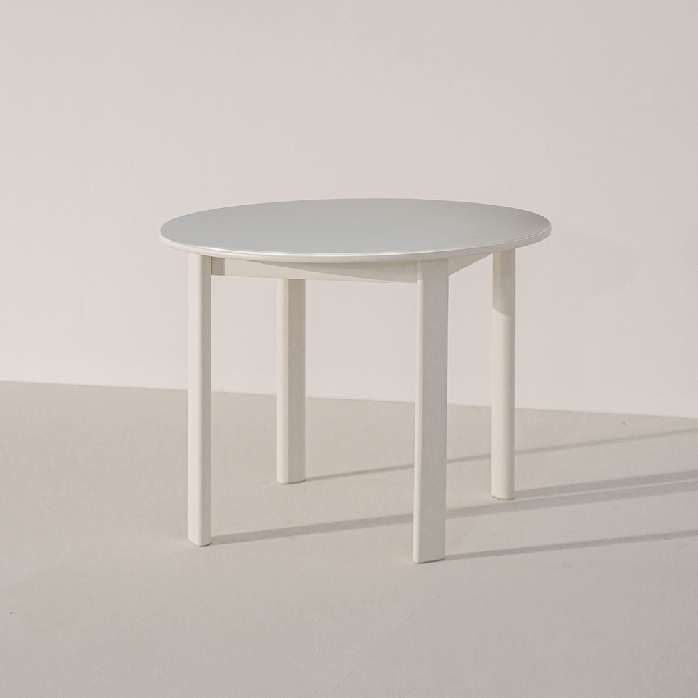 갈렛 원형 식탁 테이블 원목 세라믹 화이트 4인용 1000