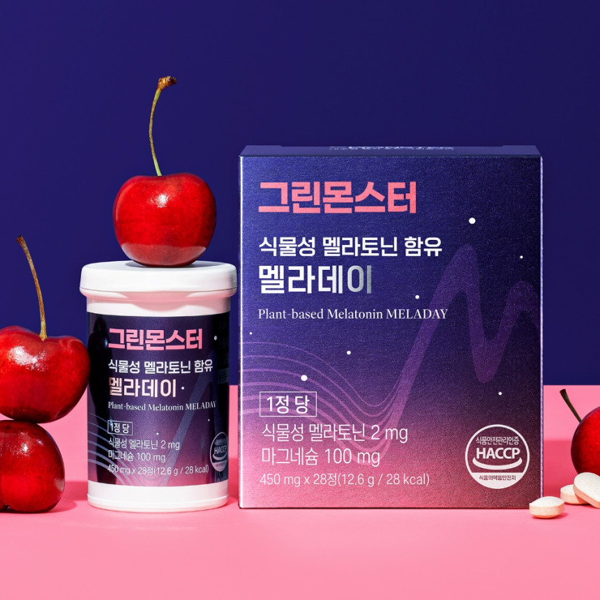그린몬스터 식물성 멜라토닌 함유 멜라데이 2mg 28정, 2개