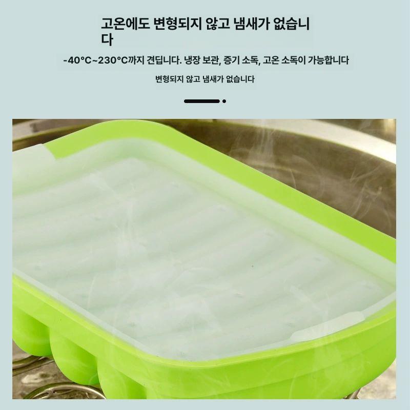 실리콘 핫도그 소시지 햄몰드 수제 햄버거 이몰드 소세지 가정용 만들기 핑크 6구 커버 포함 소시지 몰드 - 상세 이미지 4