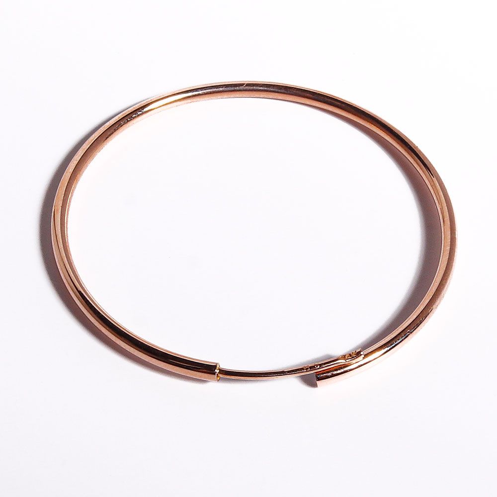 파이프 링 귀걸이 민자 14K 30미리 40미리 심플 데일리 골드 여자 친구 선물 - 상세 이미지 2