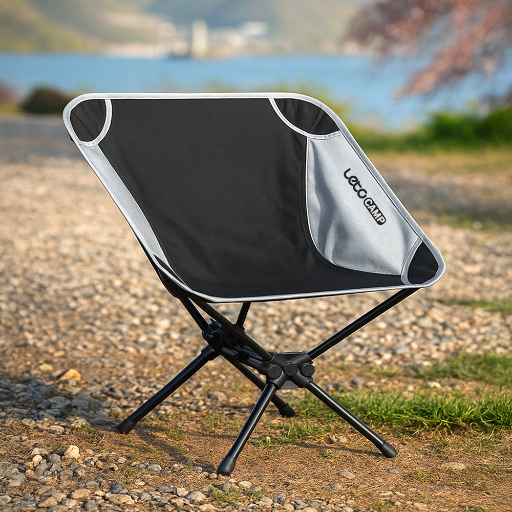 레토 경량 캠핑 의자 접이식 트래블라이트 체어 LCP-TL07 소, 블랙, 1개