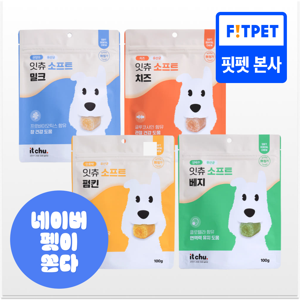 잇츄 소프트 100g 2+2 부드러운 강아지 간식 말랑한 노견 덴탈껌
