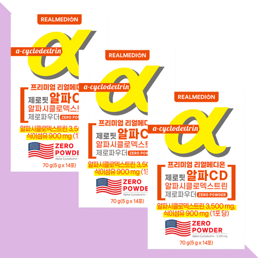 리얼메디온 제로핏 알파CD 알파시클로덱스트린 14포X3박스 - 상품 이미지