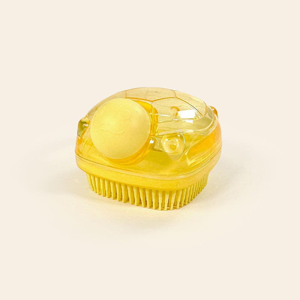 강아지 목욕브러쉬 샤워브러쉬 목욕빗 거북이모양 옐로우, FREE(One size)