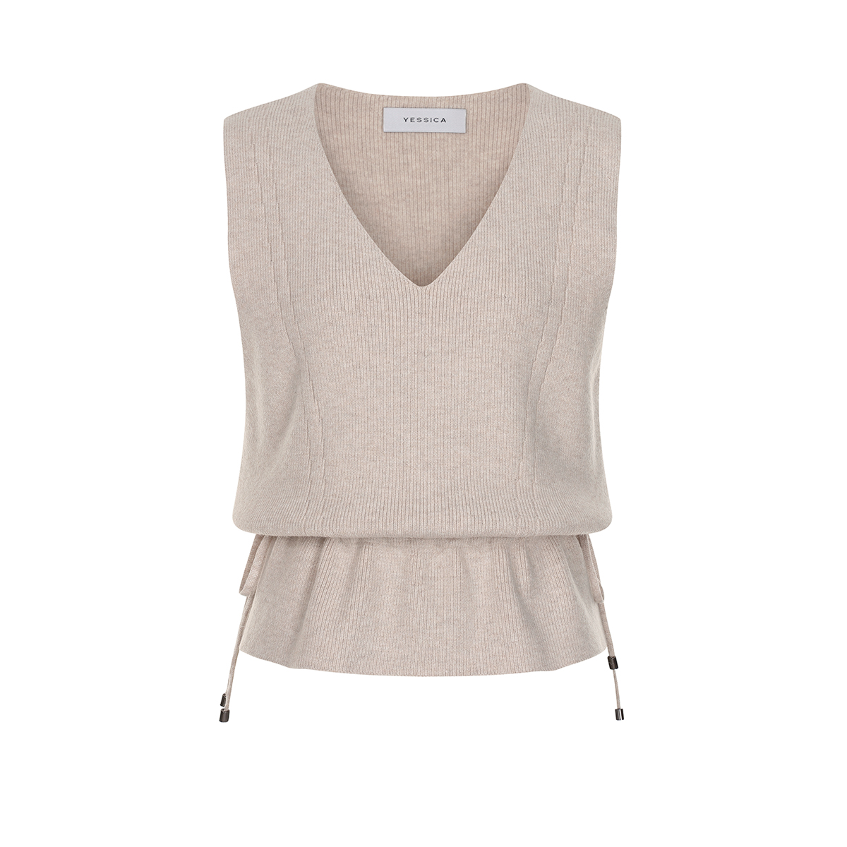 예시카 비스코스 브이넥 스트링 니트 베스트 YJ8KV703