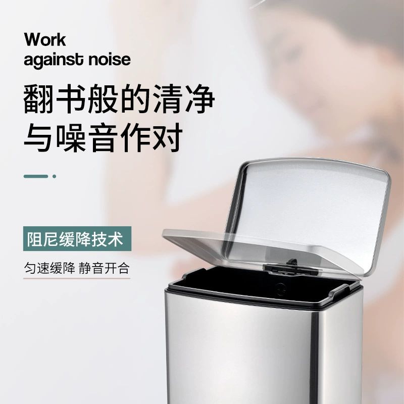 편의점 라면국물통 음식물 액체 찌개 국물통 인쇄 없는 50L 실버 싱글 배럴 수직 - 상세 이미지 4