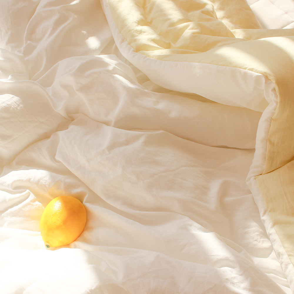 부드러운 디어마이 리버서블 워싱 옥수수솜 무봉제 차렵이불 리치 피치, Q(퀸)