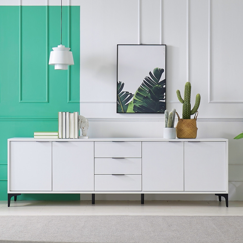 포니 높은거실장 75인치 85인치 티비장 tv다이서랍장 장식장 2100x400x646, 애쉬