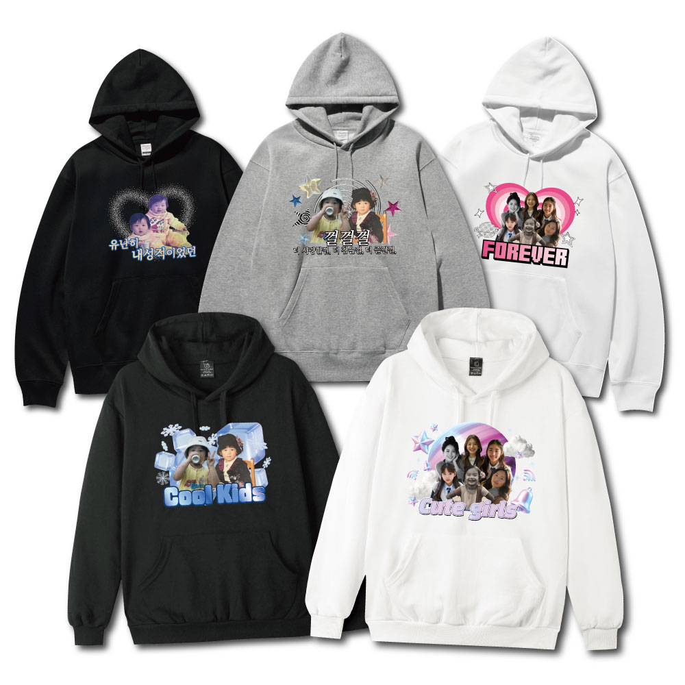 우정티셔츠 주문제작 후드티 여행 단체 가족티 사진 커스텀 프린팅 소량 인쇄 제품 이미지