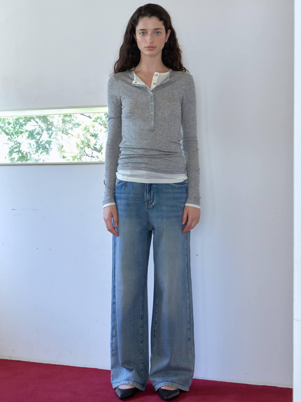 [엘씨브이] OVERWIDE-FIT BELTED DENIM PANTS_BLUE - 상세 이미지 3