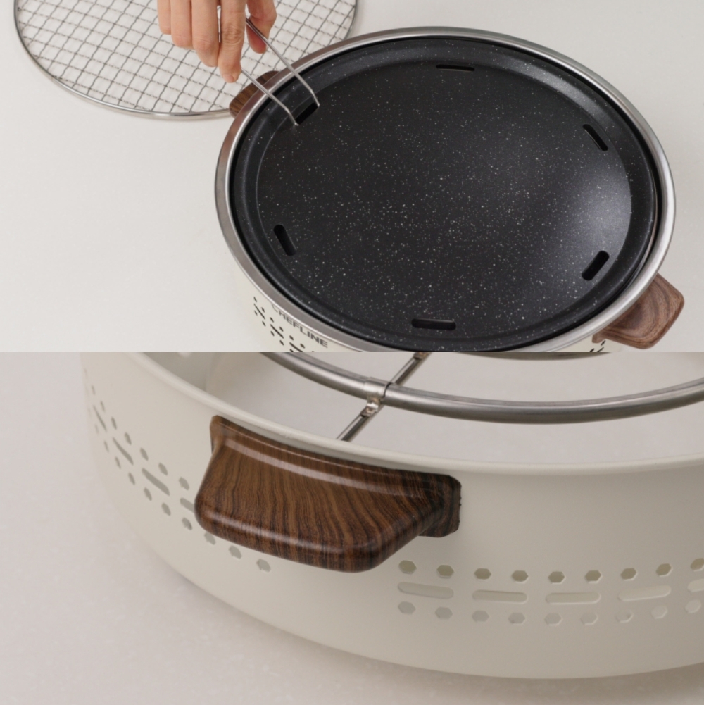 셰프라인 1초 직화구이 올인원 고기불판 생선구이팬 가정용 인덕션 그릴팬