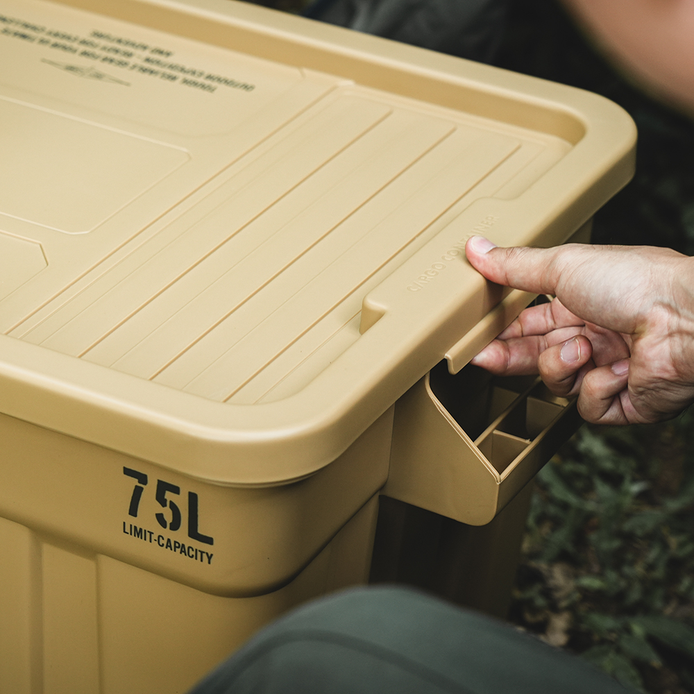 카고컨테이너 실드 박스 75L 캠핑 수납 정리함 다용도 트렁크 카키