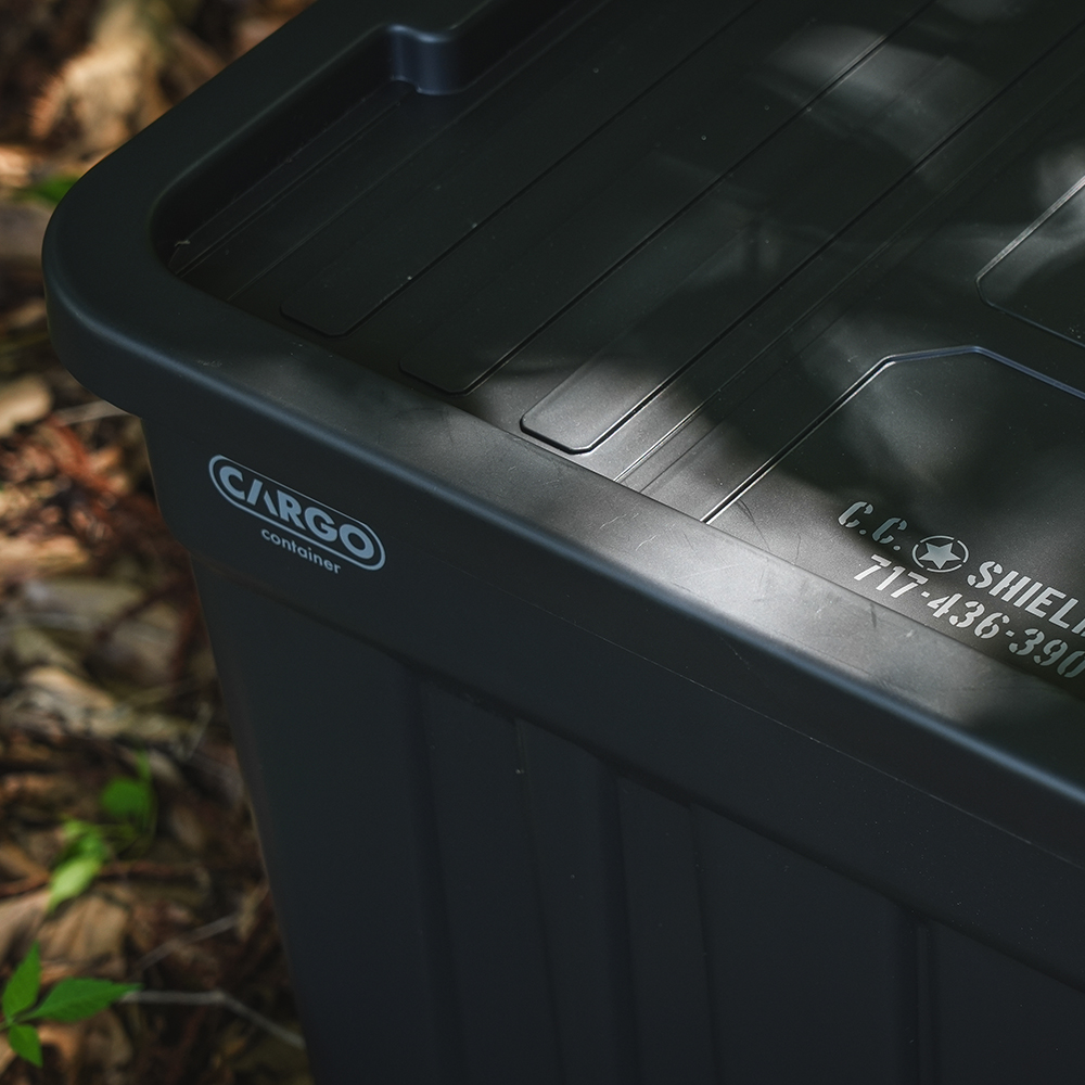 카고컨테이너 실드 박스 75L 캠핑 수납 정리함 다용도 트렁크 카키