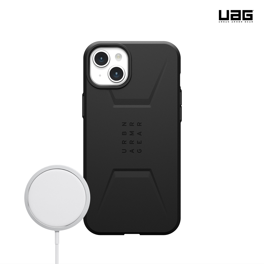 UAG 시빌리언 맥세이프 케이스 블랙, 아이폰15 플러스 - 상품 이미지
