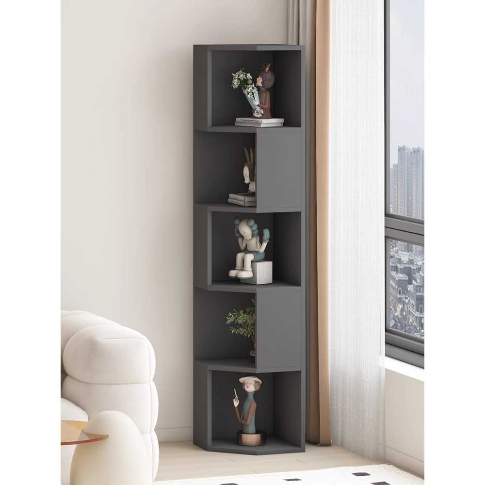 거실용 코너장 모던 디자인 수납 인테리어 포인트 화이트 4단 120x30x30cm - 상세 이미지 3