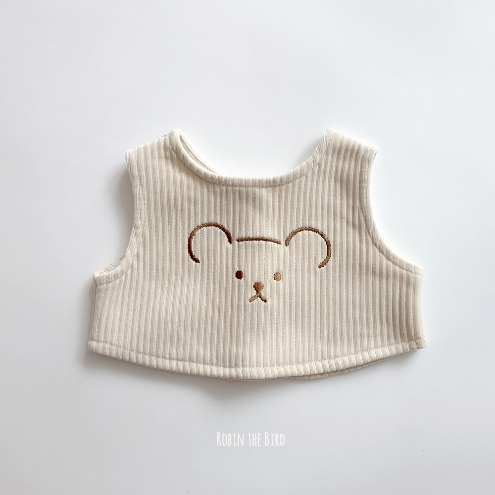 오도도 아기 곰 자수 양면 조끼 신생아 돌 유아 가을 S M L - 상세 이미지 3