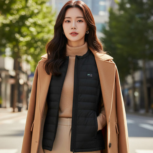 히트2웨어 발열조끼 착용샷