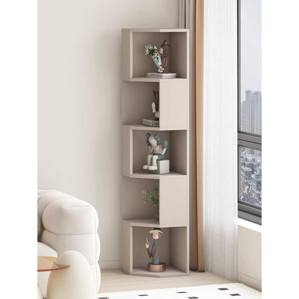 거실용 코너장 모던 디자인 수납 인테리어 포인트 화이트 4단 120x30x30cm - 상세 이미지 4