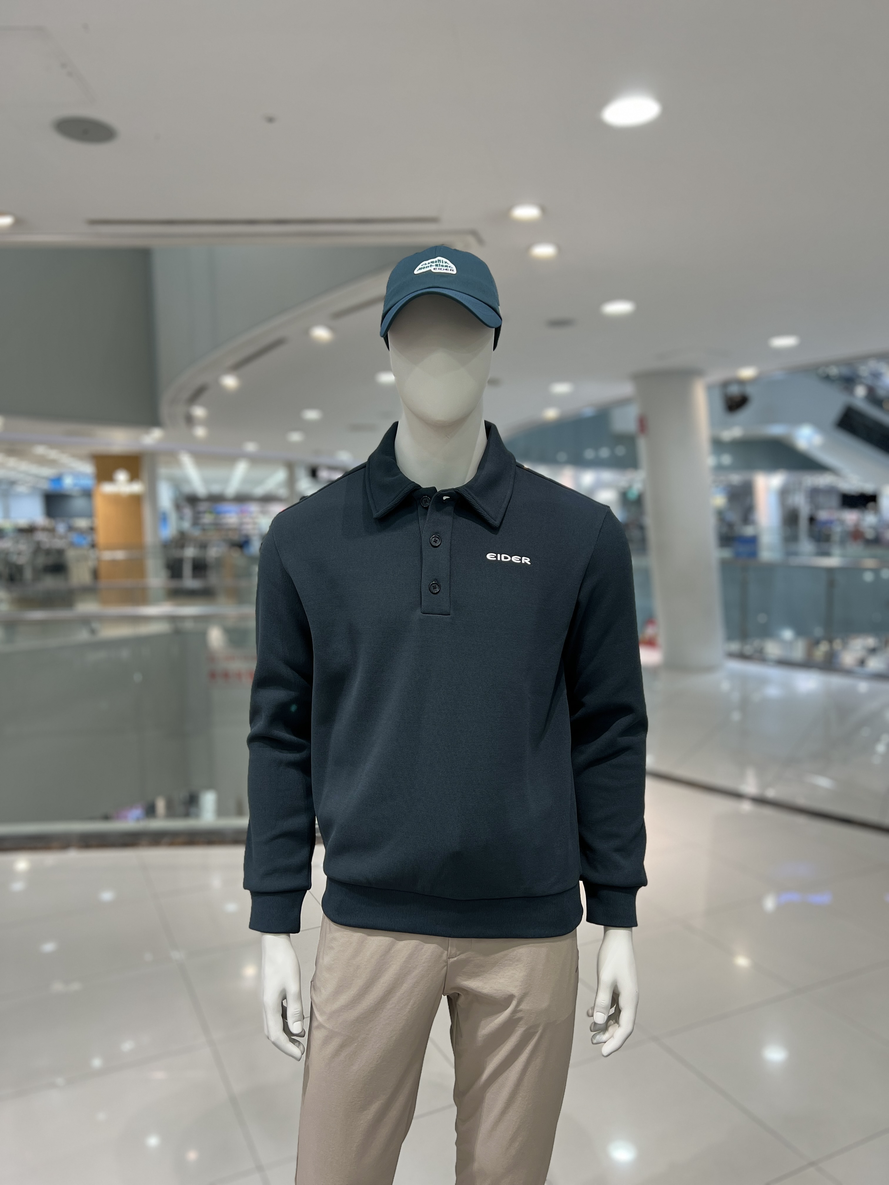 아이더 남성 겨울 캐주얼 긴팔 폴로 티셔츠 울리 MW24262 - 상품 이미지