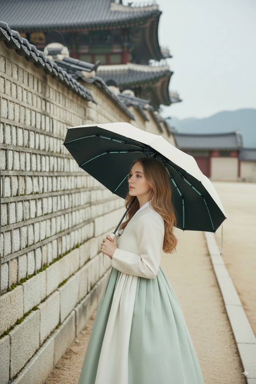 3단 대형우산 튼튼한 접이식 완전자동 우산 UV 자외선차단 3color - 상세 이미지 4