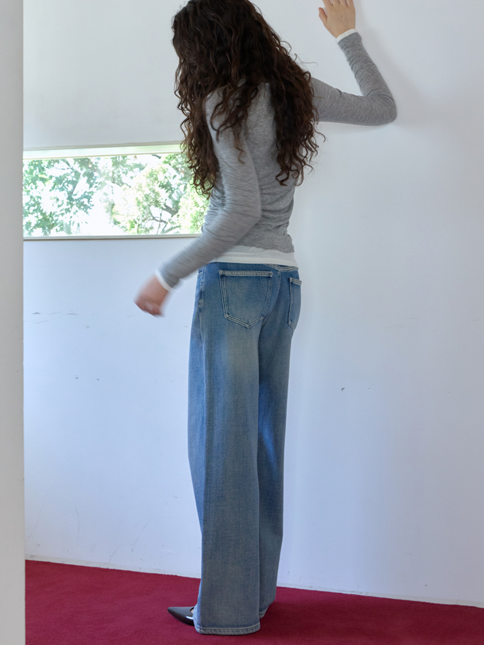 [엘씨브이] OVERWIDE-FIT BELTED DENIM PANTS_BLUE - 상세 이미지 4