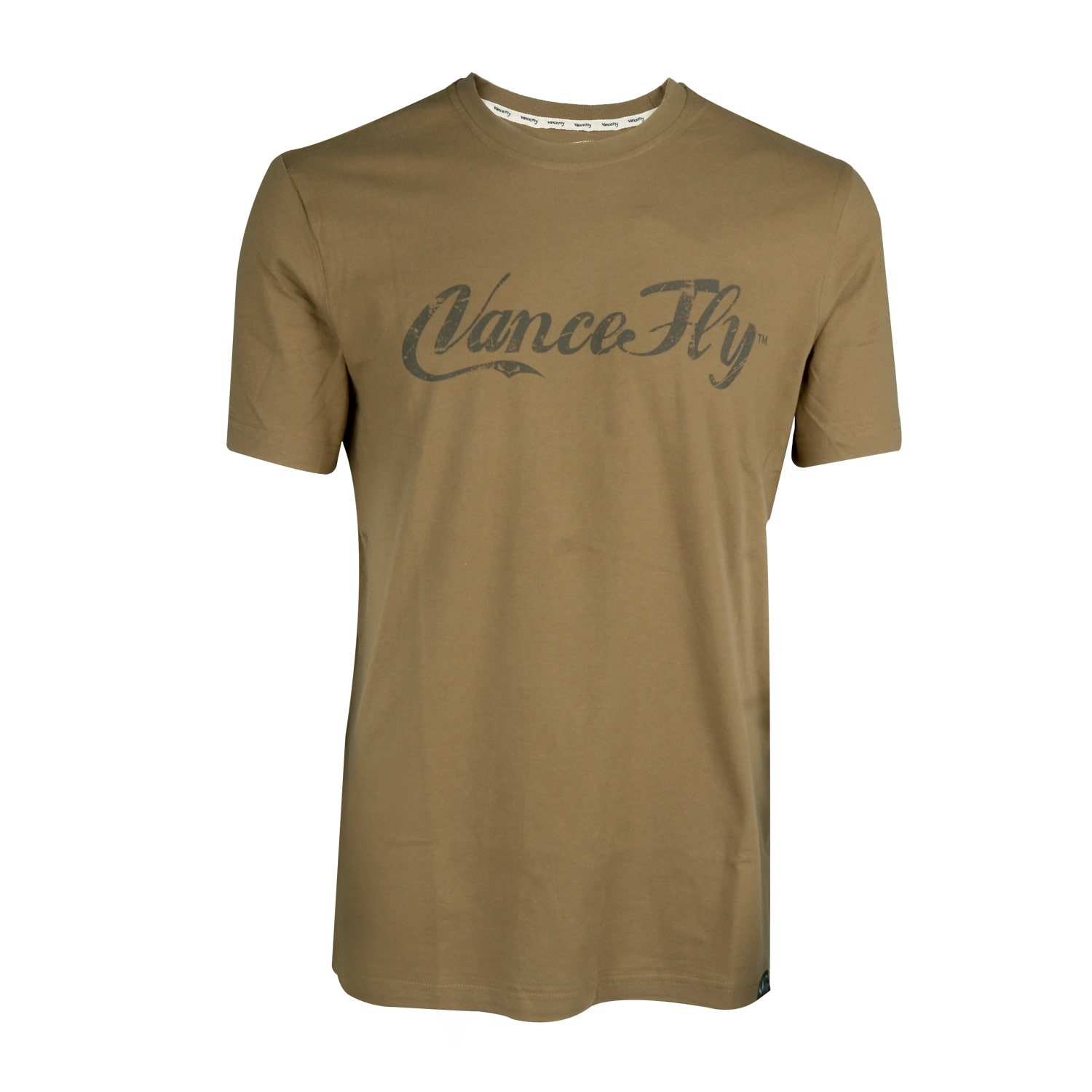 반스플라이 커시브 레터링 반팔 티셔츠(코요테) - Cursive Lettering Short Sleeve T-Shirt(Coyote) - 메인 이미지