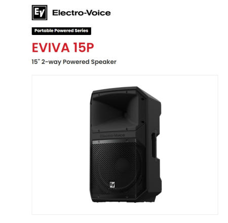 [EV] EVIVA15P 15인치 2-way Powered Speaker  1개/ 앰프내장 액티브 블루투스 스피커/Portable Powered Series