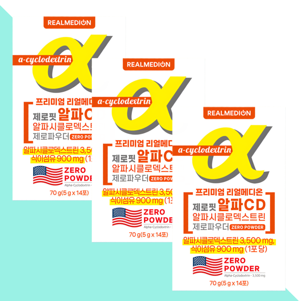 리얼메디온 알파CD 알파시클로덱스트린 파인애플맛 14포X3개 - 상품 이미지