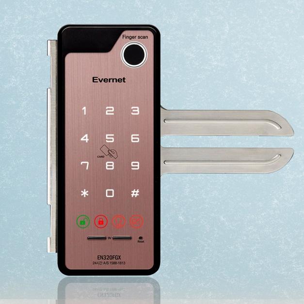 디지털 도어락 지문 인식 유리문 도어락 전용 학원 잠금