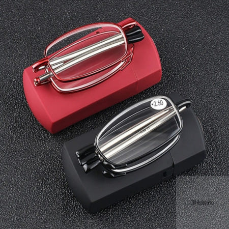 휴대용 접이식 돋보기 안경 확대경 노안 독서용 가벼운 안경테