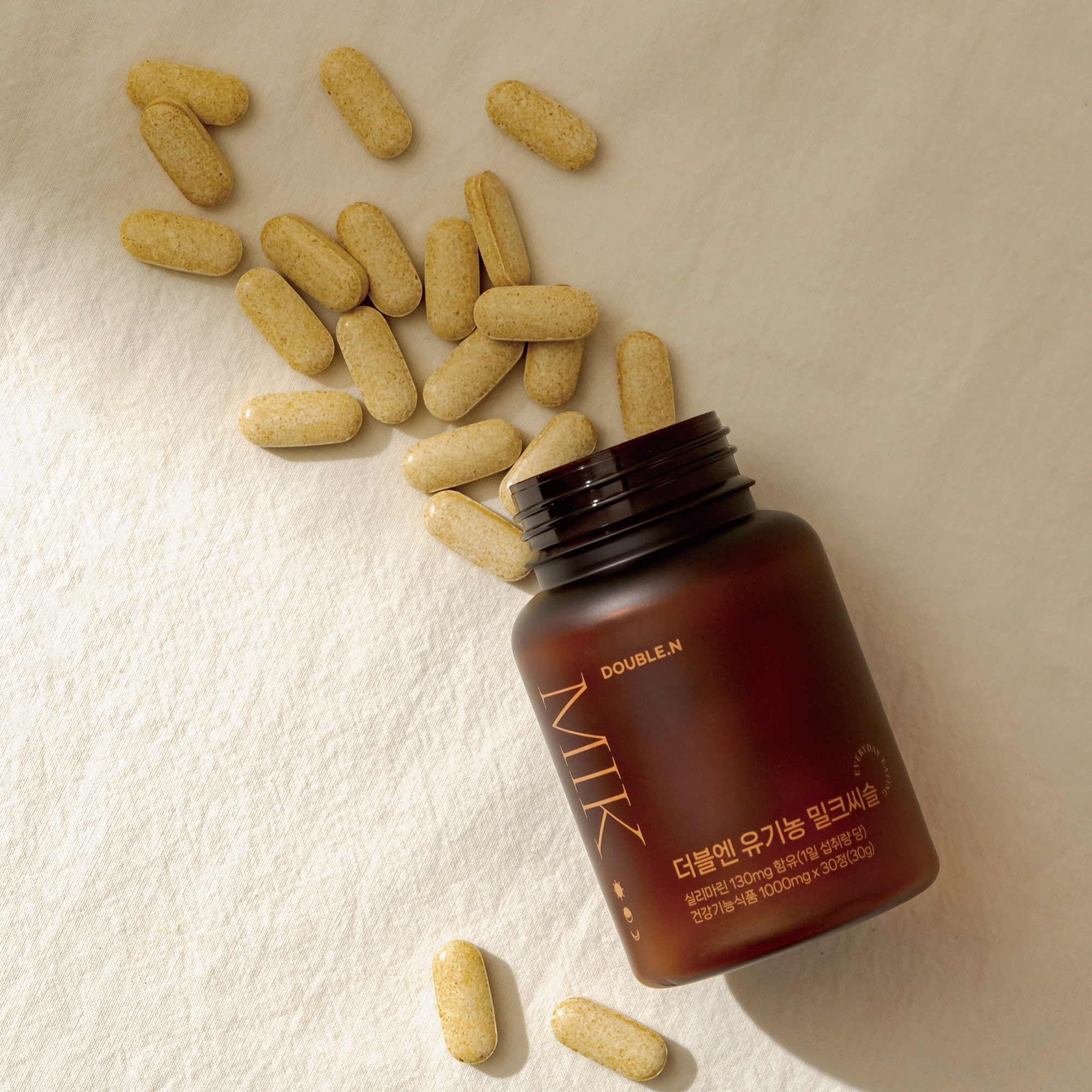 더블엔 유기농 밀크씨슬 항산화 간기능 글루타치온 함유 30정, 1개 - 상세 이미지 2